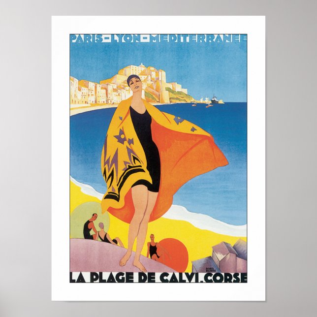Poster Vintage Paris Lyon Méditerranée Travel (Devant)