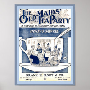 Poster Vintage Partition Musique Couverture Thé des vieil