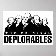 Poster vintage patriotique - Pères fondateurs