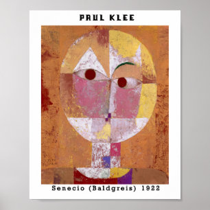 Poster Vintage Paul Klee Face Art Abstrait Bauhaus