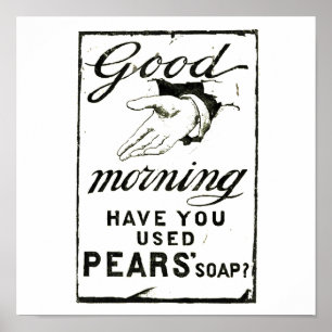 Poster VINTAGE PEARS SOAP ADVERT - Vers 1895