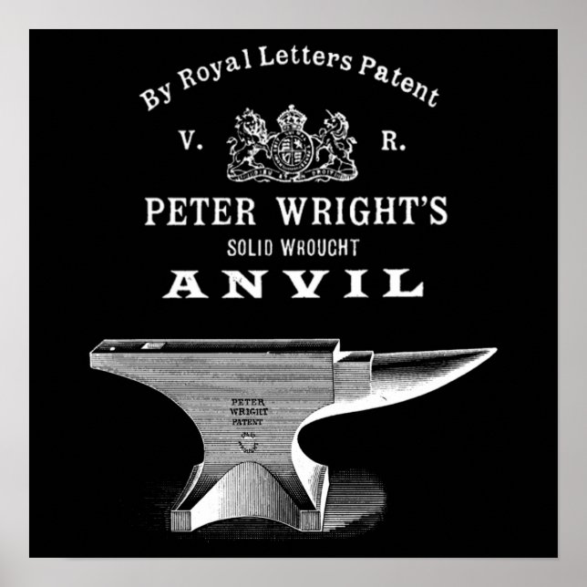 Poster Vintage Peter Wright Anvil Blacksmithing (Devant)