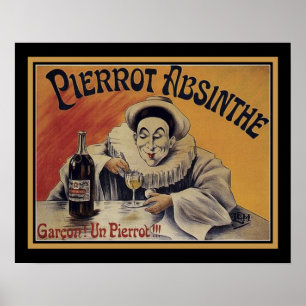 Poster Vintage Pierrot-Absinthe