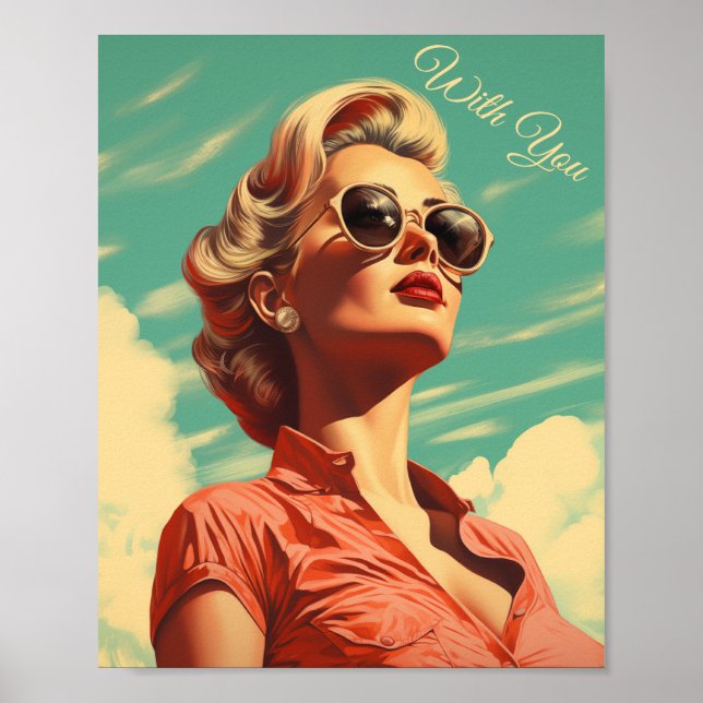 Poster vintage Pinup (Devant)