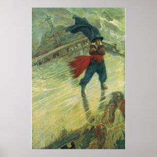 Poster Vintage Pirate, le Hollandais volant par Howard Py