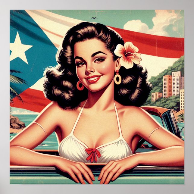 Poster Vintage Portoricaine (Devant)