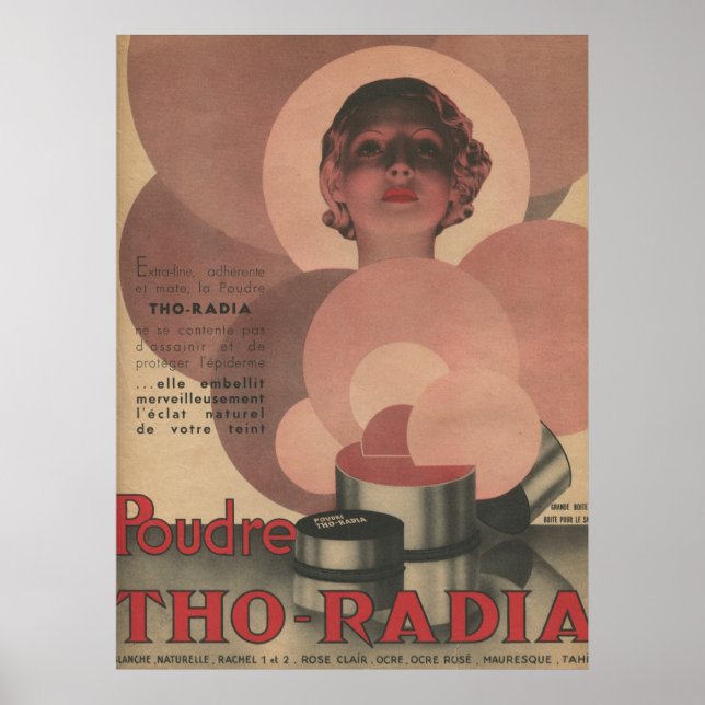 Poster vintage Poudre Tho Radia (Devant)