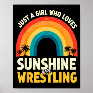Poster Vintage pour une fille qui aime Sunshine Wrestling