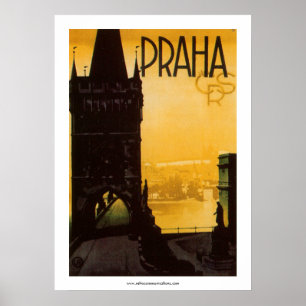 Poster vintage Praha