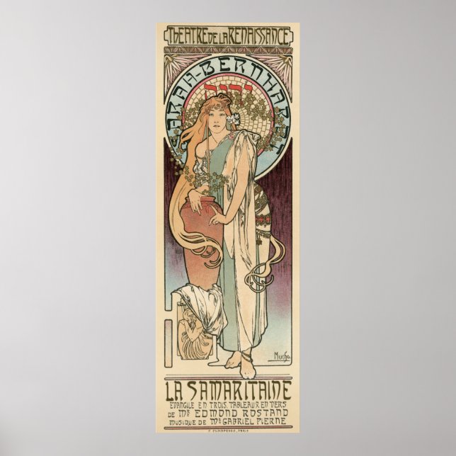 Poster vintage publicitaire de théâtre français (Devant)