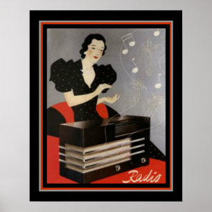 Poster Vintage Radio Advertisement 16 x 20 Print