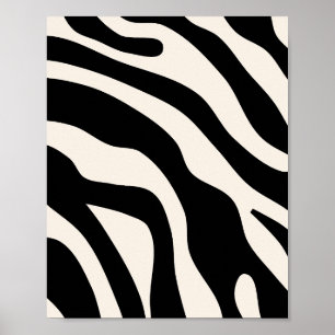 Poster Vintage Rétro Abstrait Noir
