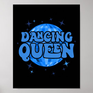 Poster Vintage Retro Dancing Queens Bachelorette Party Ma