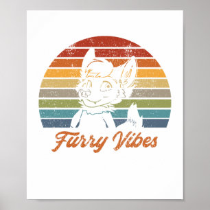 Poster Vintage Retro Fandom Fursuiter Fibes Cadeau