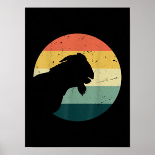 Poster Vintage Retro Funny Animal Lover Goat Fermier Toxi