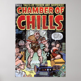 Poster Vintage Retro Horror Comic Chambre Des Filles No9