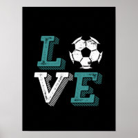 Vintage Retro I Love Soccer Player Coach Sport Fan