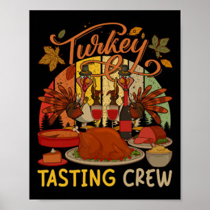 Poster Vintage Retro Turquie Dégustation Équipage Thanksg