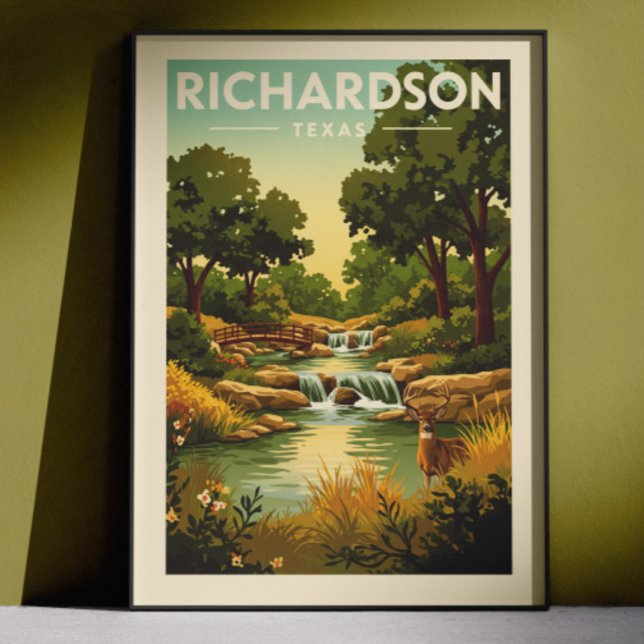 Poster Vintage Richardson Texas (Créateur téléchargé)