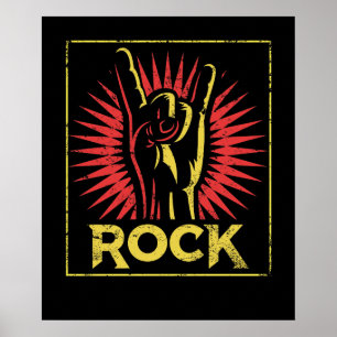 Poster Vintage Rock n Roll - Groupe Rétro