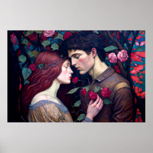 Poster  Vintage Romance Lovers Couple