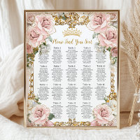 Vintage rose pâle Quinceañera 16 places