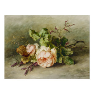Poster Vintage Roses par Margaretha Roosenboom