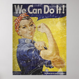 Poster Vintage Rosie Le Riveter