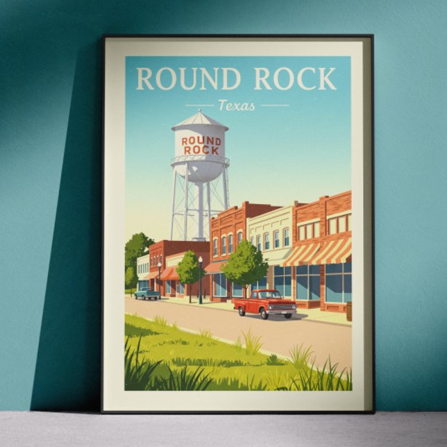 Poster Vintage Round Rock Texas (Créateur téléchargé)