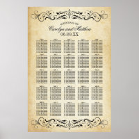 Vintage Rustic Black Flourish Mariage