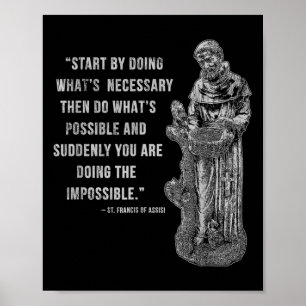 Poster Vintage Saint François De Isi Citation Tee - shirt