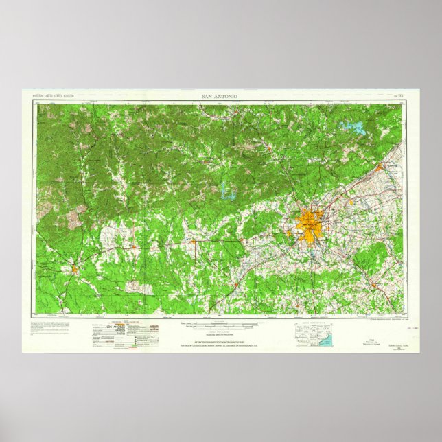 Poster Vintage San Antonio TX Topo (Devant)