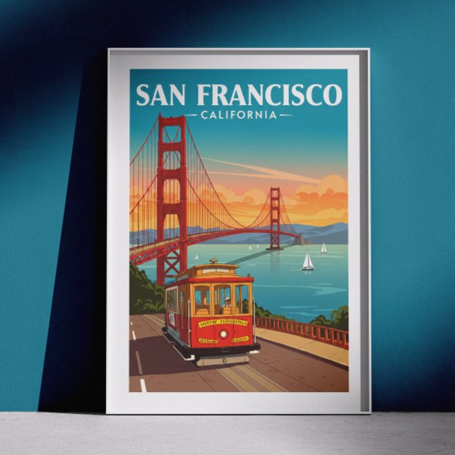 Poster Vintage San Francisco Californie (Créateur téléchargé)