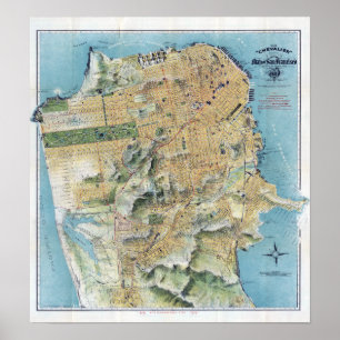 Poster Vintage San Francisco Map