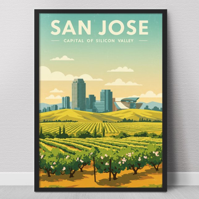 Poster Vintage San Jose (Créateur téléchargé)