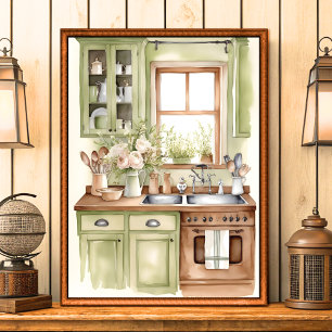 Poster Vintage Shabby Chic Ferme Cuisine Mur Art