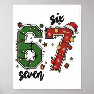 Poster Vintage Six Seven 67 Mème 67 Noël Femme