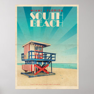 Poster Vintage South Beach