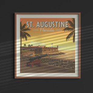 Poster Vintage St Augustine Floride