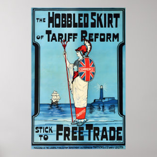 Poster Vintage Stick to Free Trade Liberals Election