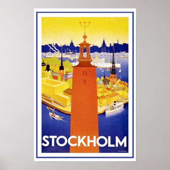 Poster Vintage Stockholm (Devant)