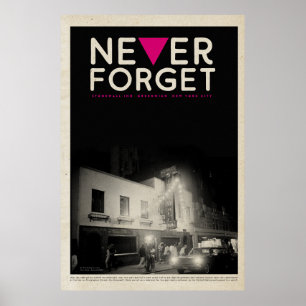 Poster vintage Stonewall Inn Never Forget