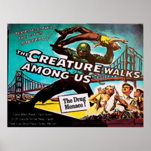 Poster Vintage Style, Menace, Fake Cinema