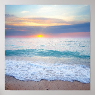 Poster vintage Sunset Beach