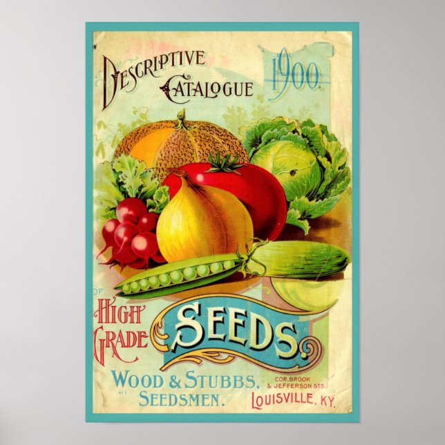 Poster vintage sur les semences (Devant)