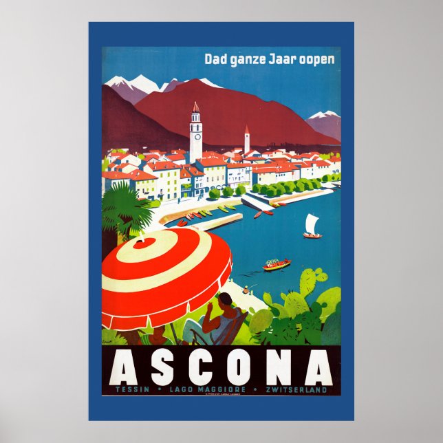 Poster vintage Swiss Travel (Devant)