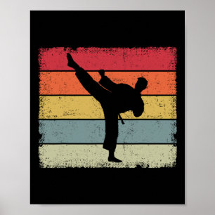 Poster Vintage Taekwondo Karate Arts Martiaux Lover Girls