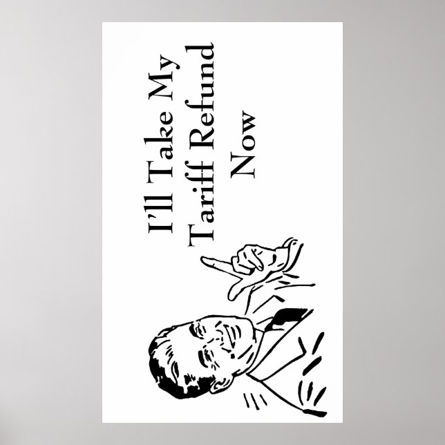 Poster Vintage Tariff Refund Check (Devant)