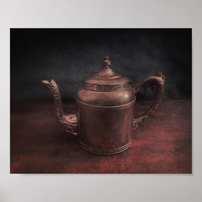 Poster Vintage Teapot Print (Devant)