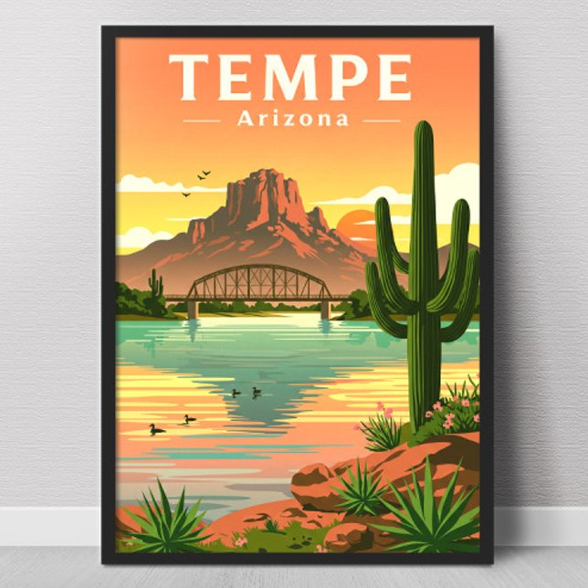 Poster Vintage Tempe Arizona (Créateur téléchargé)